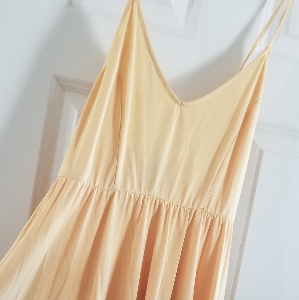 Yellow supersoft mini dress
